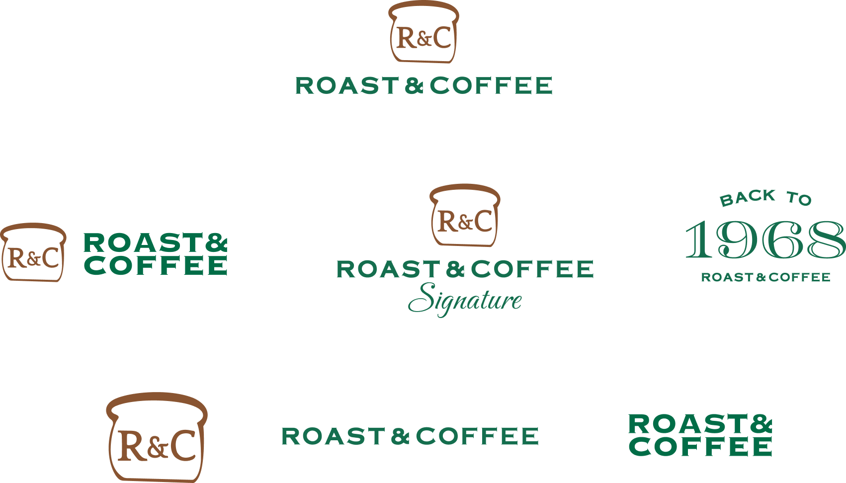 Roast and Coffee logo variations