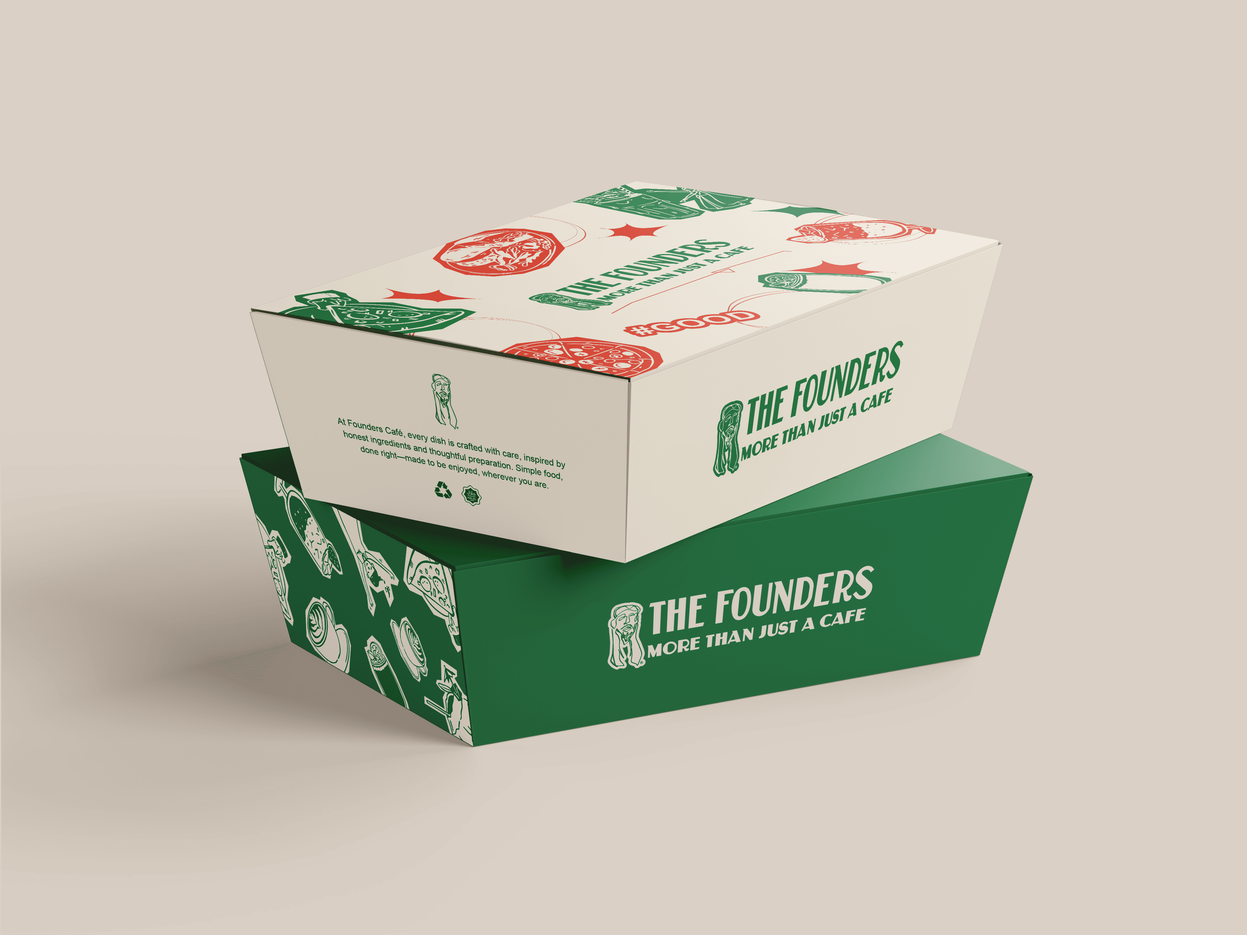 The Founders box packaging