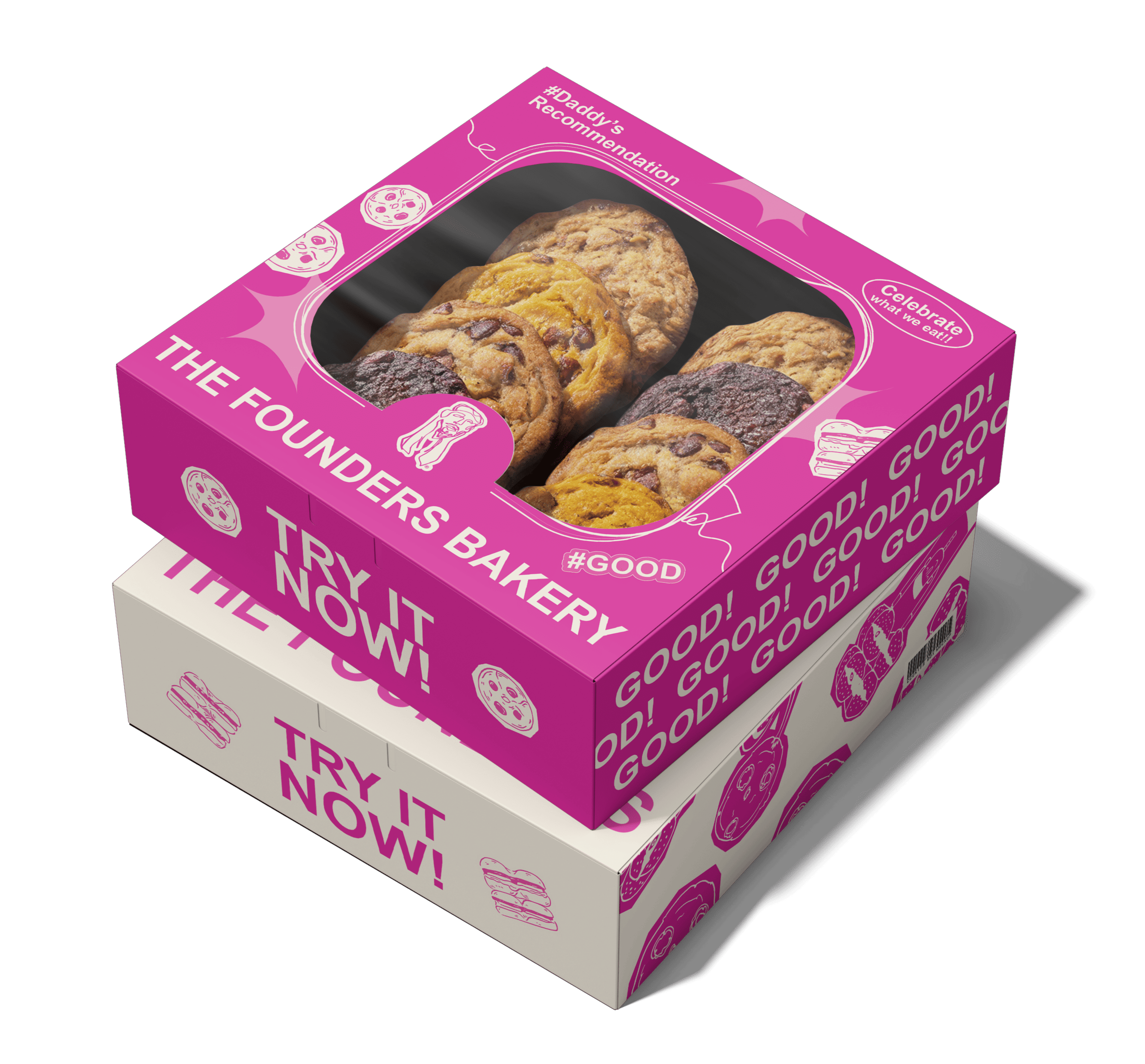The Founders bakery packaging box