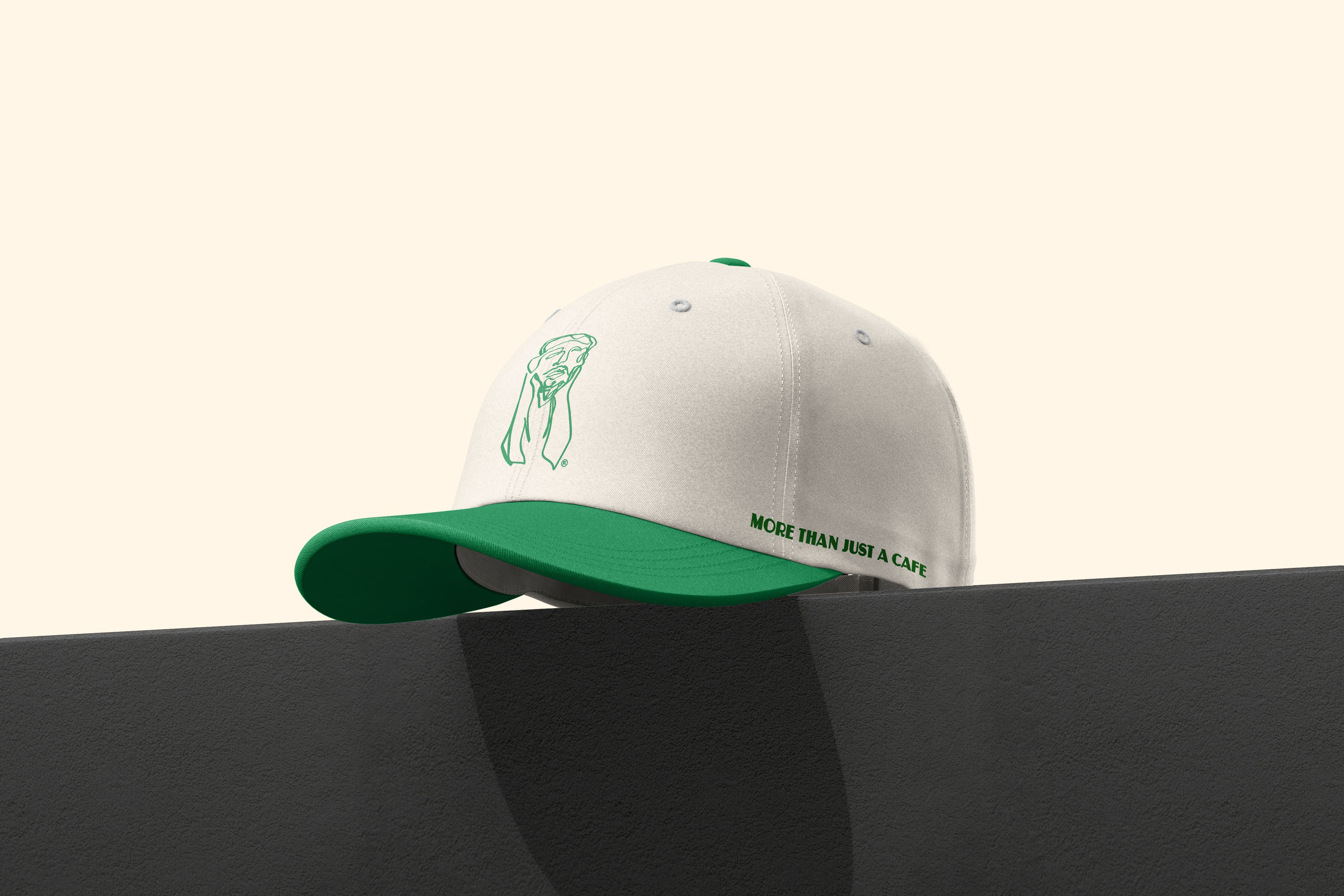 The Founders white cap merchandise