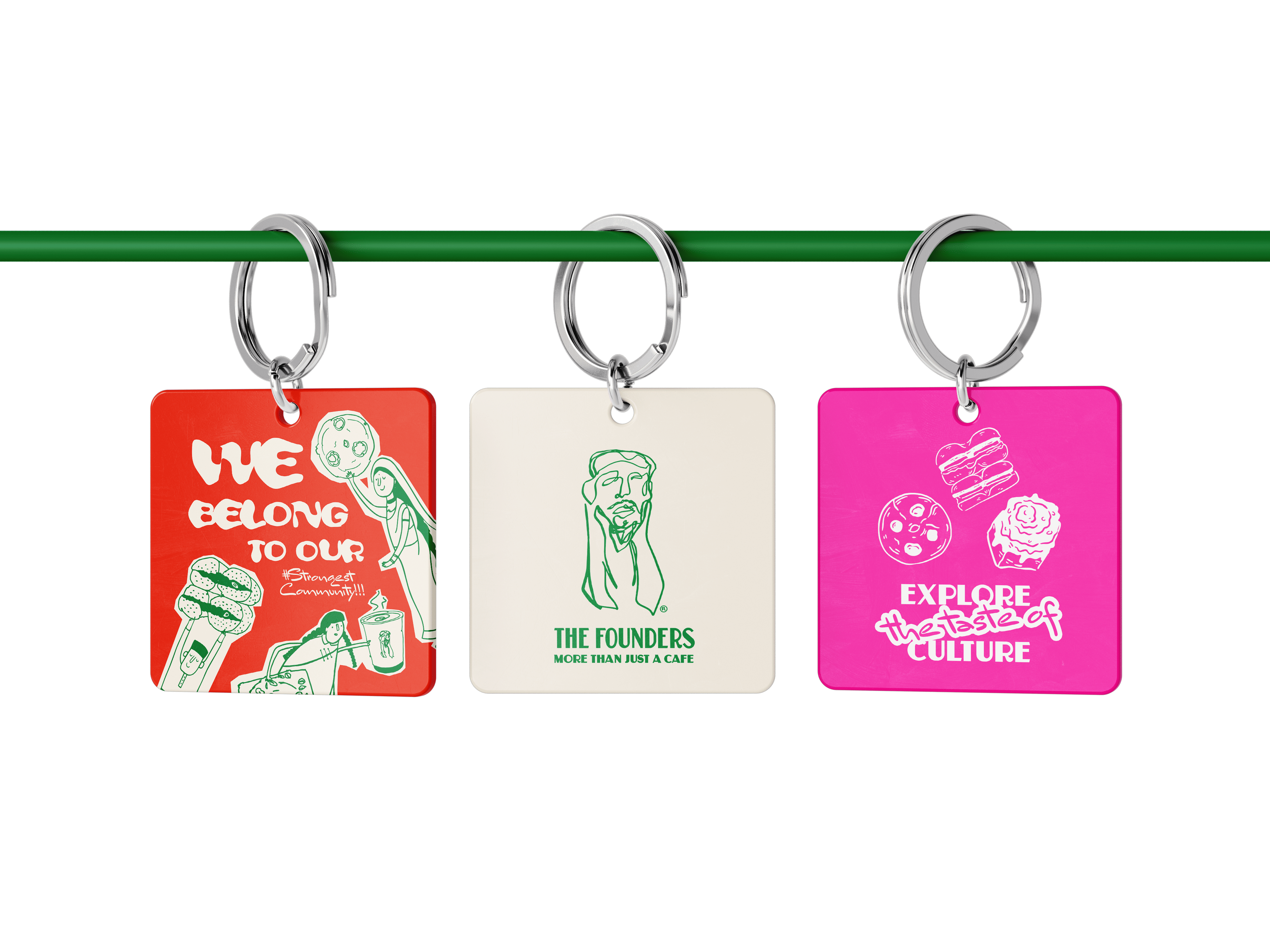 The Founders keychain merchandise